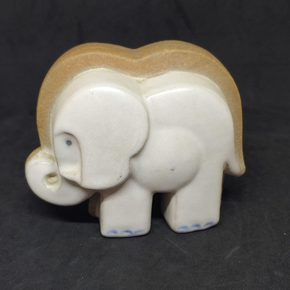 Lisa Larson Noahs Ark Gustavberg Elephant Couple Vtg Sweden